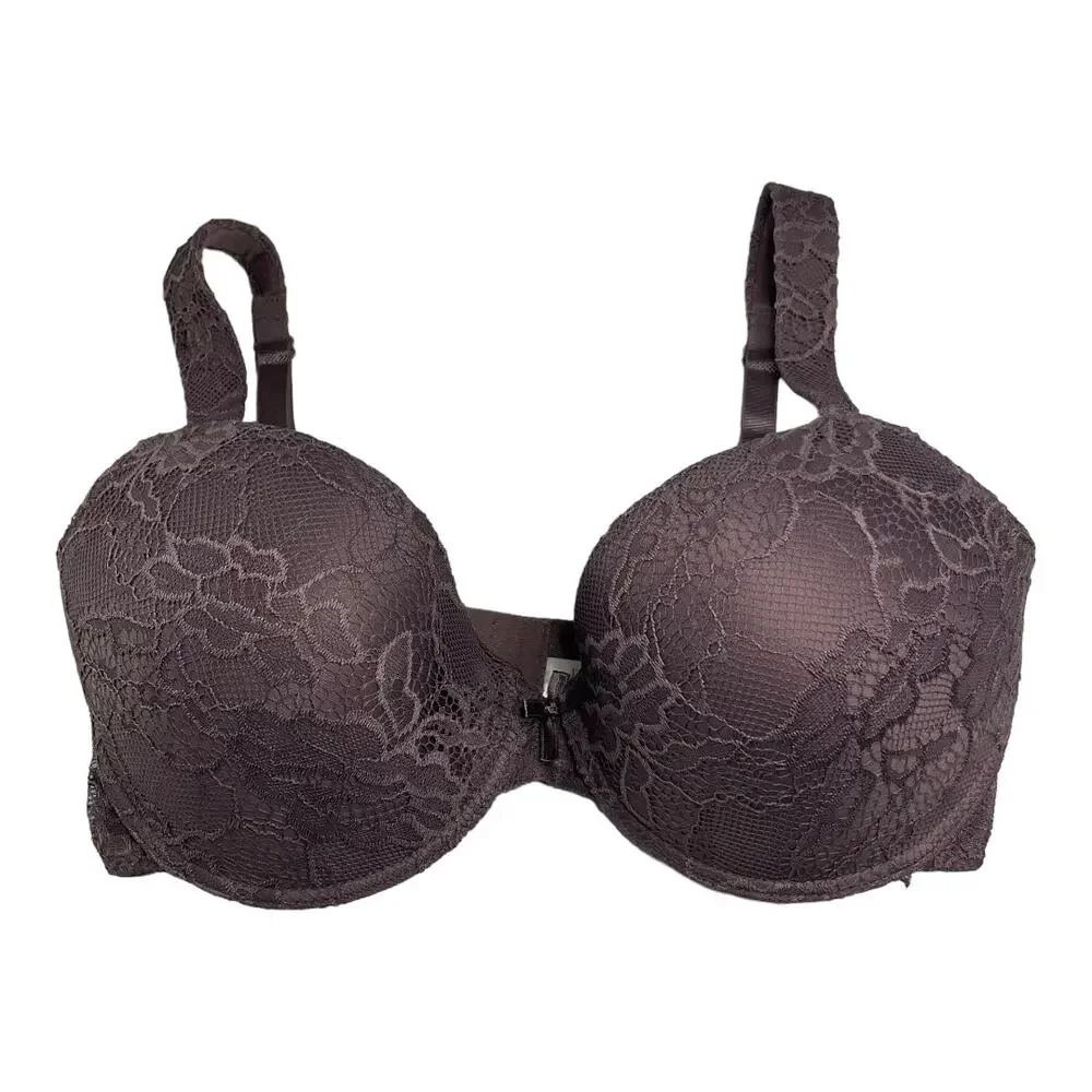 Delta Burke 38DD Bra Underwire Purple Full Coverage Wide Strap Style 8411-16